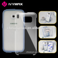 wholesale for Samsung pc +tpu cell phone case , s6 edge transparent covers